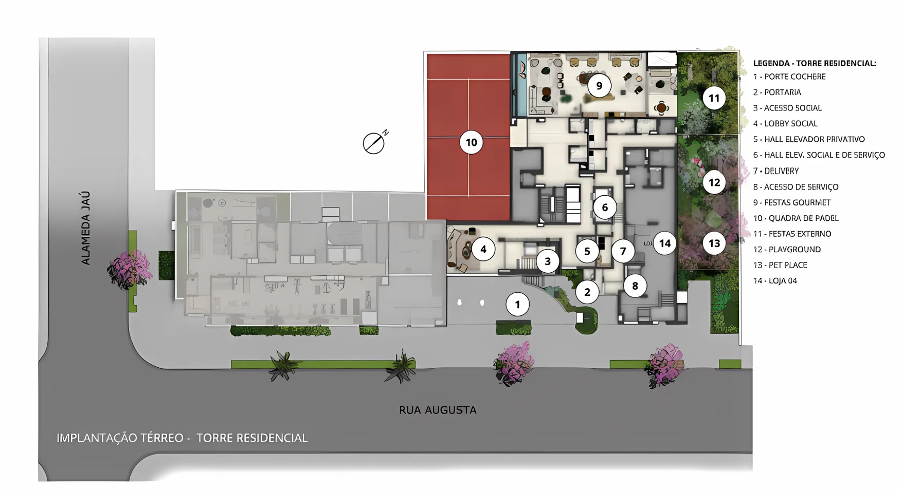 Planta do condomínio