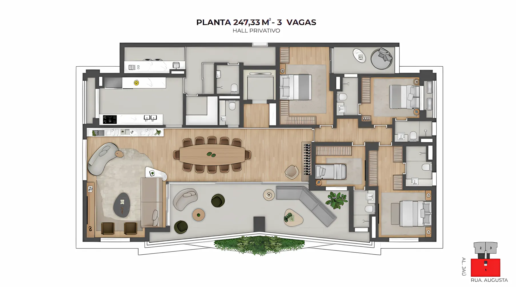 Planta 247m² Duplex