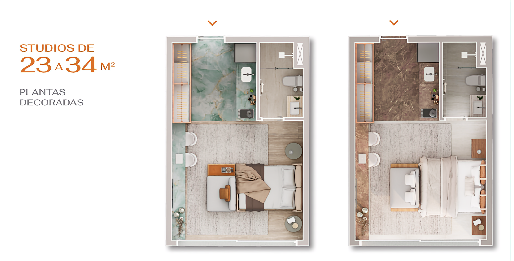 Plantas 23m² a 32m²